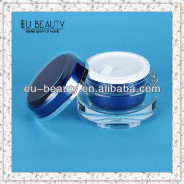 Round shiny cosmetic acrylic cream jar 15g